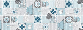Buy 004-kuchenkacheln-blau Wachstuch Stoff Meterware & Rollenware *Ab 50cm