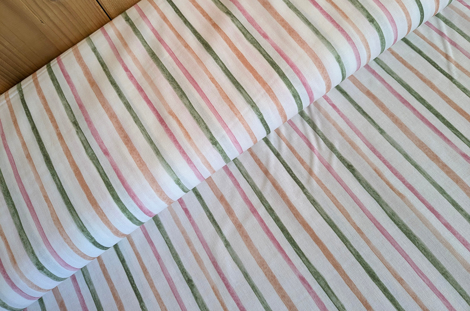 Baumwolldruck Meterware, BW-Stoff digital bedruckt Streifen *Ab