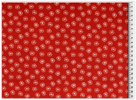 Kaufen 015-rot Baumwolldruck Meterware Pusteblume * Ab 25 cm