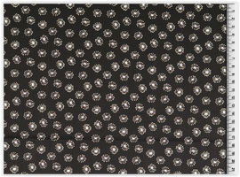 Acheter 069-noir Impression coton au mètre Pissenlit * A partir de 25 cm