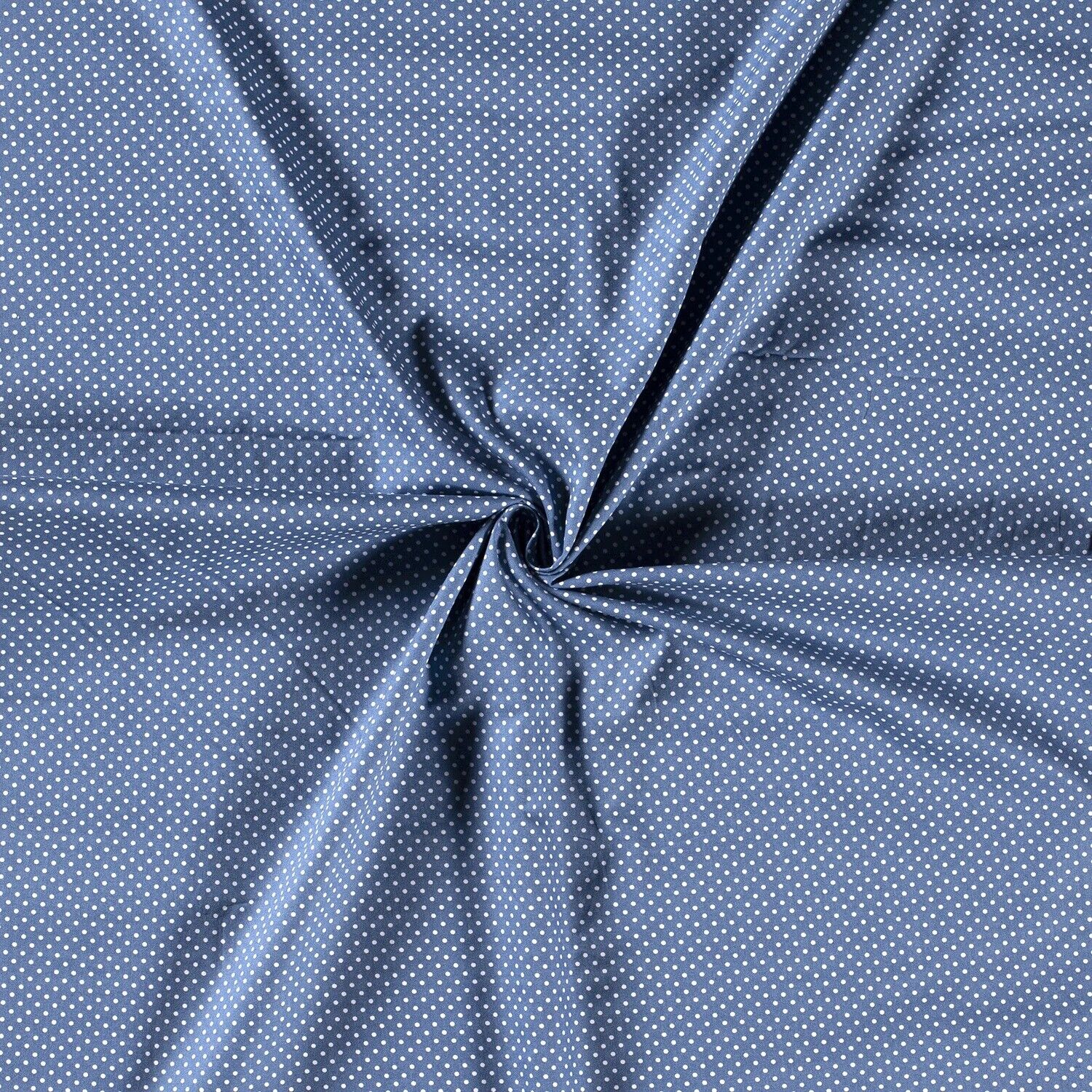Kaufen 006-jeansblau Baumwolldruck Punkte 2mm * Ab 50cm