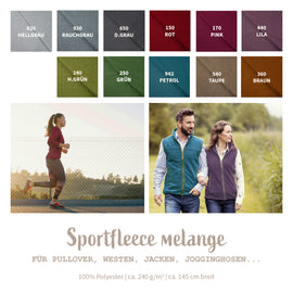 Sportfleece melange *Ab 50cm