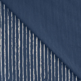 Buy 303-dunkelblau Baumwolljersey Streifen *Ab 50cm