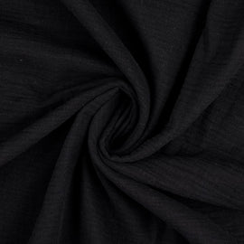 Kaufen 069-schwarz Musselin Leinenlook *Ab 25 cm
