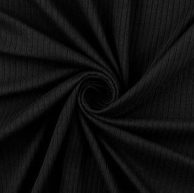 Kaufen 069-schwarz Rippjersey längs gerippt *Ab 50cm