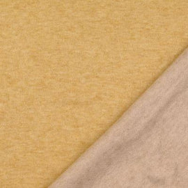 Kaufen 034-senf-natur Strickstoff Doubleface *Ab 50 cm