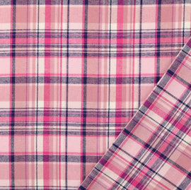 Acheter 017-pink Flanell Baumwolle Karo *Ab 50 cm