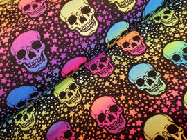 Cotton jersey digital print skulls * From 50 cm
