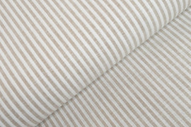 Acheter 052-beige Rayures demi lin * A partir de 50 cm
