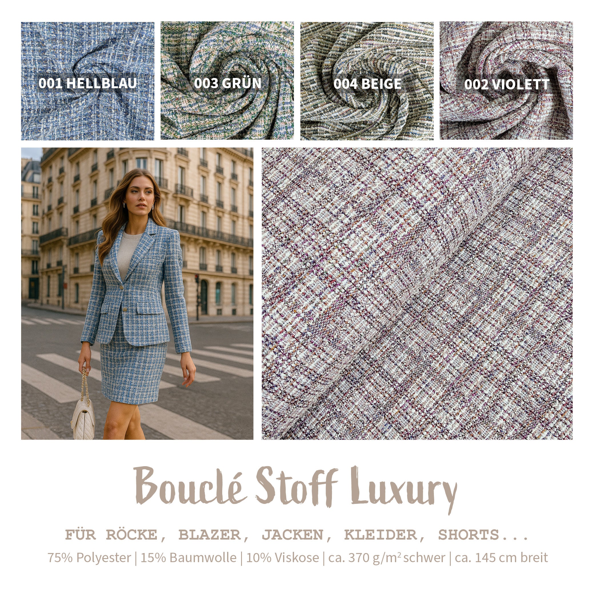 Boucle Stoff Meterware