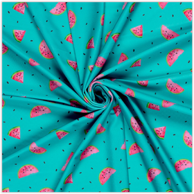 Kaufen 004-melonen-auf-turkis Badestoff bedruckt *Ab 50cm
