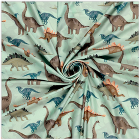 Kaufen 012-dinos-mint Badestoff bedruckt *Ab 50cm