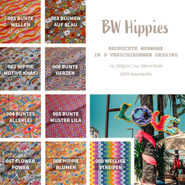 Baumwolldrucke Hippies * Ab 50 cm