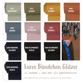 Bündchen mit Lurex Glitzer * Ab 25 cm