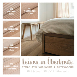Leinen gestreift überbreit * Ab 50 cm