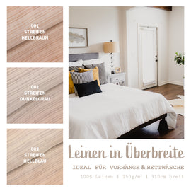 Leinen gestreift überbreit * Ab 50 cm