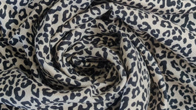 Baumwolljersey Leo beige-schwarz *Ab 50cm - 0