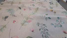 Tissu pour nappe - Fleur Botanique *A partir de 50 cm - 0