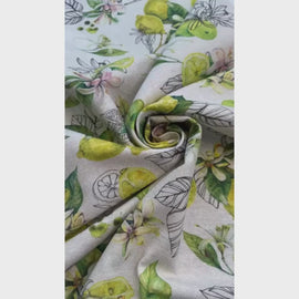 Tissu déco citrons *À partir de 50 cm - 0