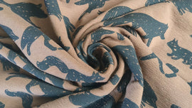 French-Terry Krepp braun Waldtiere *Ab 50cm - 0