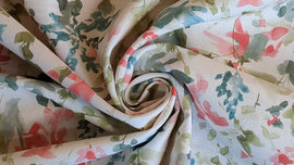 Baumwolle digital bedruckt Blumen Abstrakt *Ab 50cm - 0