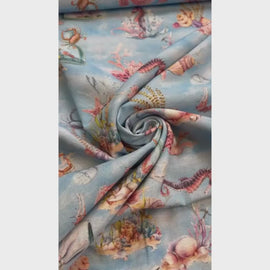 Decorative fabric underwater life *From 50 cm - 0