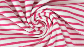 Kaufen 017-fuchsia Baumwolljersey gestreift * Ab 50 cm