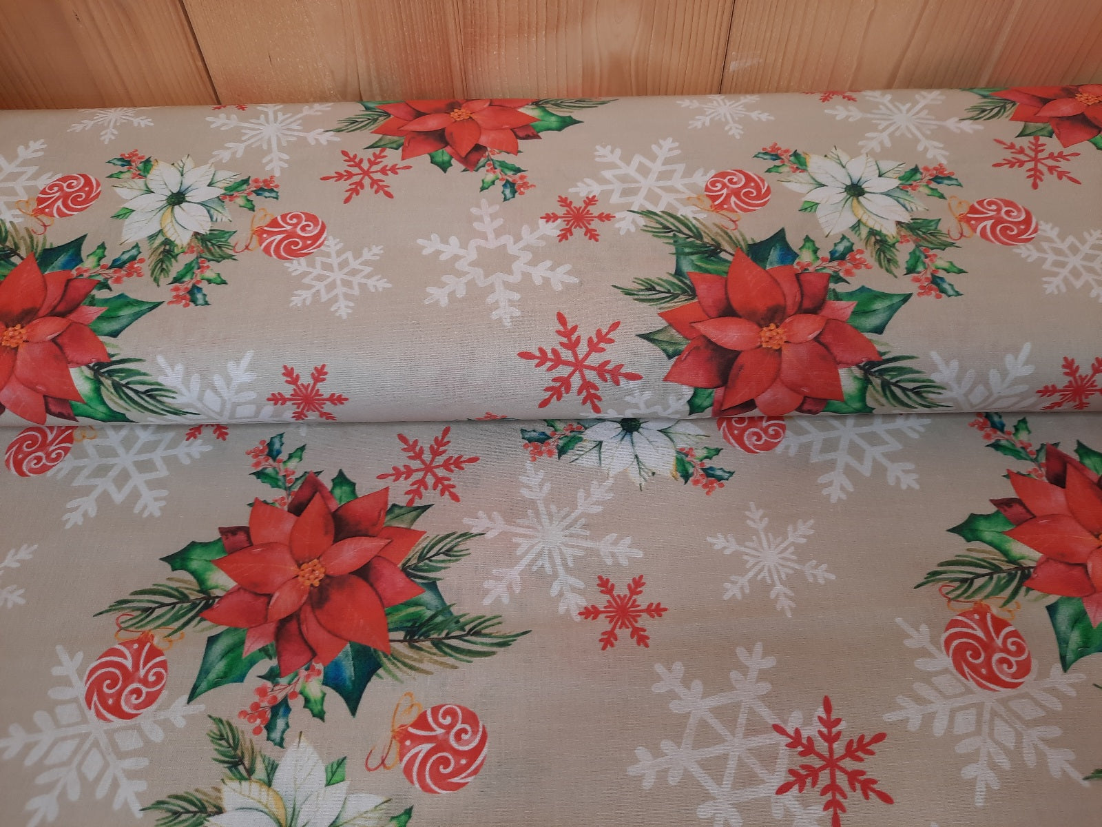 Baumwolldruck Weihnachten Bio * Ab 25 cm