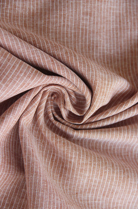 Acheter 008-terre Demi lin à motifs fines rayures * A partir de 50 cm