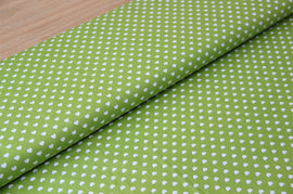 Acheter 024-vert-pomme Coton imprimé coeurs * A partir de 50cm