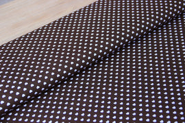 Acheter 055-marron Coton imprimé coeurs * A partir de 50cm