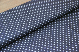 Acheter 068-gris-fonce Coton imprimé coeurs * A partir de 50cm