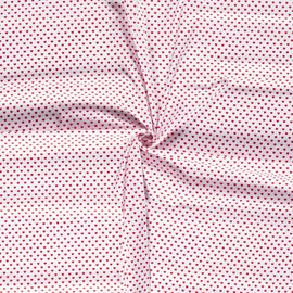 Acheter 050-blanc-rouge Coton imprimé coeurs * A partir de 50cm