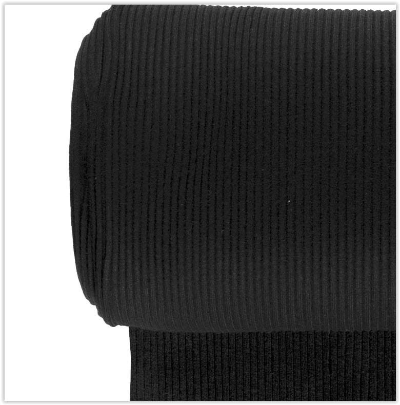 Kaufen 069-schwarz Grobstrick Bündchen im Schlauch * Ab 25 cm