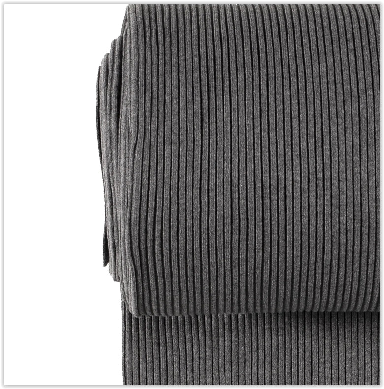 Kaufen 067-grau-meliert Grobstrick Bündchen im Schlauch * Ab 25 cm