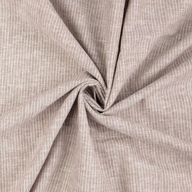 Acheter 052-marron-clair Demi lin à motifs fines rayures * A partir de 50 cm