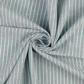 Acheter 022-menthe Rayures à motifs demi lin * A partir de 50 cm