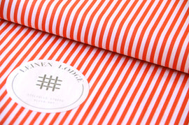 Acheter 036-orange Rayures imprimées coton 5 mm * A partir de 50cm