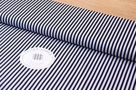 Acheter 069-noir Rayures imprimées coton 5 mm * A partir de 50cm