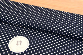 Acheter 008-marine Coton imprimé pois 5mm * A partir de 50cm