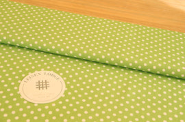 Acheter 024-vert-pomme Coton imprimé pois 5mm * A partir de 50cm