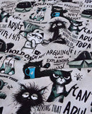 Wintersweat Digitaldruck verrückte Katzen *Ab 50 cm-1