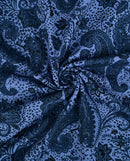 Baumwolljersey Paisley dunkelblau *Ab 50cm-2