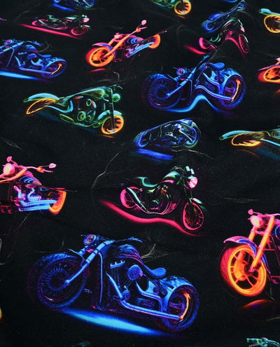 Wintersweat Digitaldruck Motorrad neon *Ab 50 cm - 0
