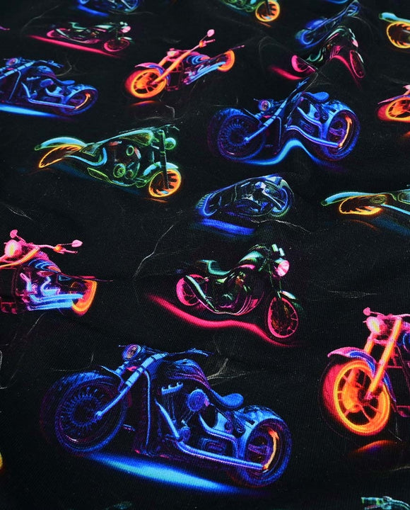 Wintersweat Digitaldruck Motorrad neon *Ab 50 cm