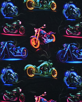 Wintersweat Digitaldruck Motorrad neon *Ab 50 cm
