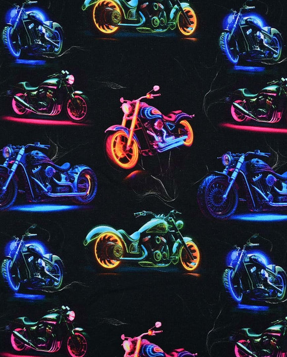 Wintersweat Digitaldruck Motorrad neon *Ab 50 cm