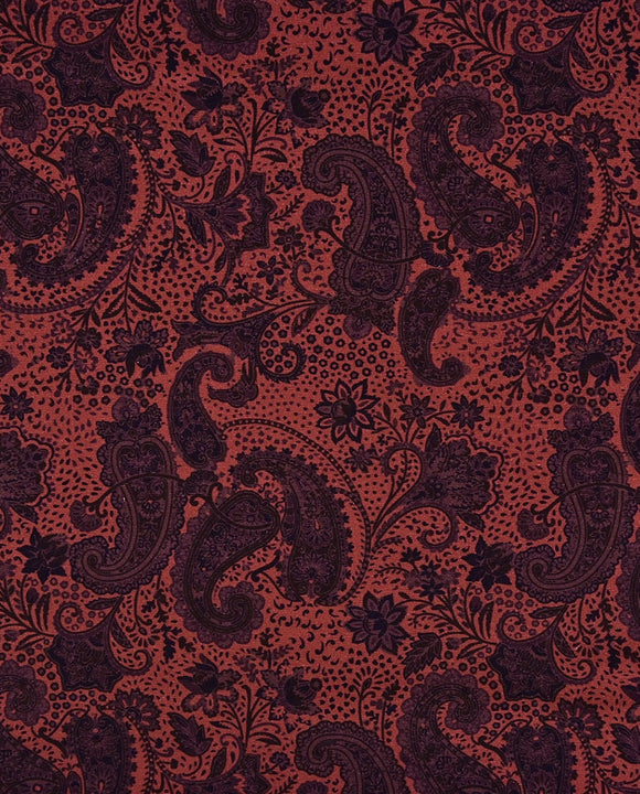 Baumwolljersey Paisley rot *Ab 50cm