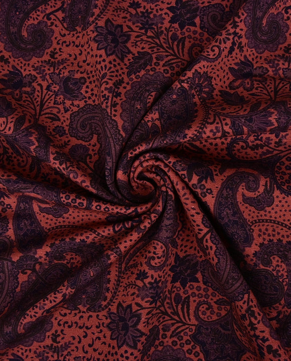 Baumwolljersey Paisley rot *Ab 50cm
