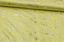 Brokatstoff Blumen mit silber *Ab 50cm-14